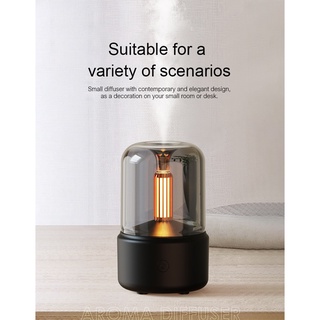 Candlelight Aroma Diffuser Portable 120ml Electric USB Air Humidifier Essential Oil Cool Mist Maker Fogger with LED Night Light #4