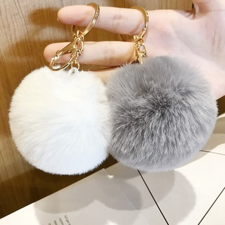 Korean Version of The New Imitation Lazy Rabbit Hair Ball Car Key Chain Pendant Ladies Bag Pendant Small Gift for Students