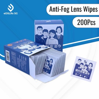 eDSLRs Anti Fog Pre Moistened Alcohol Cleaning Wipes Cloths (2x Box of 100) For Glasses, Zeiss, Camera Lenses, Goggles