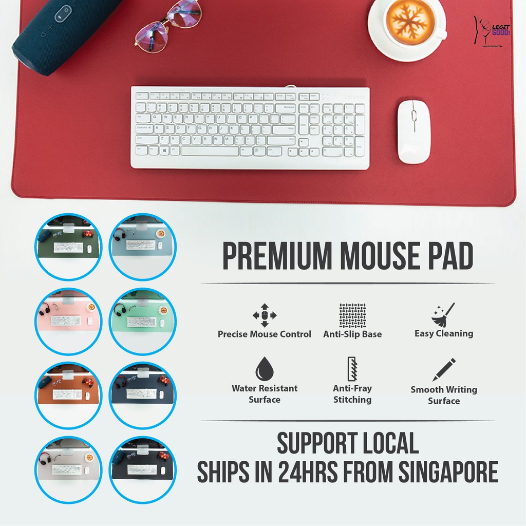 【SHIPS FROM SG】Premium Leather Desk Mouse Pad