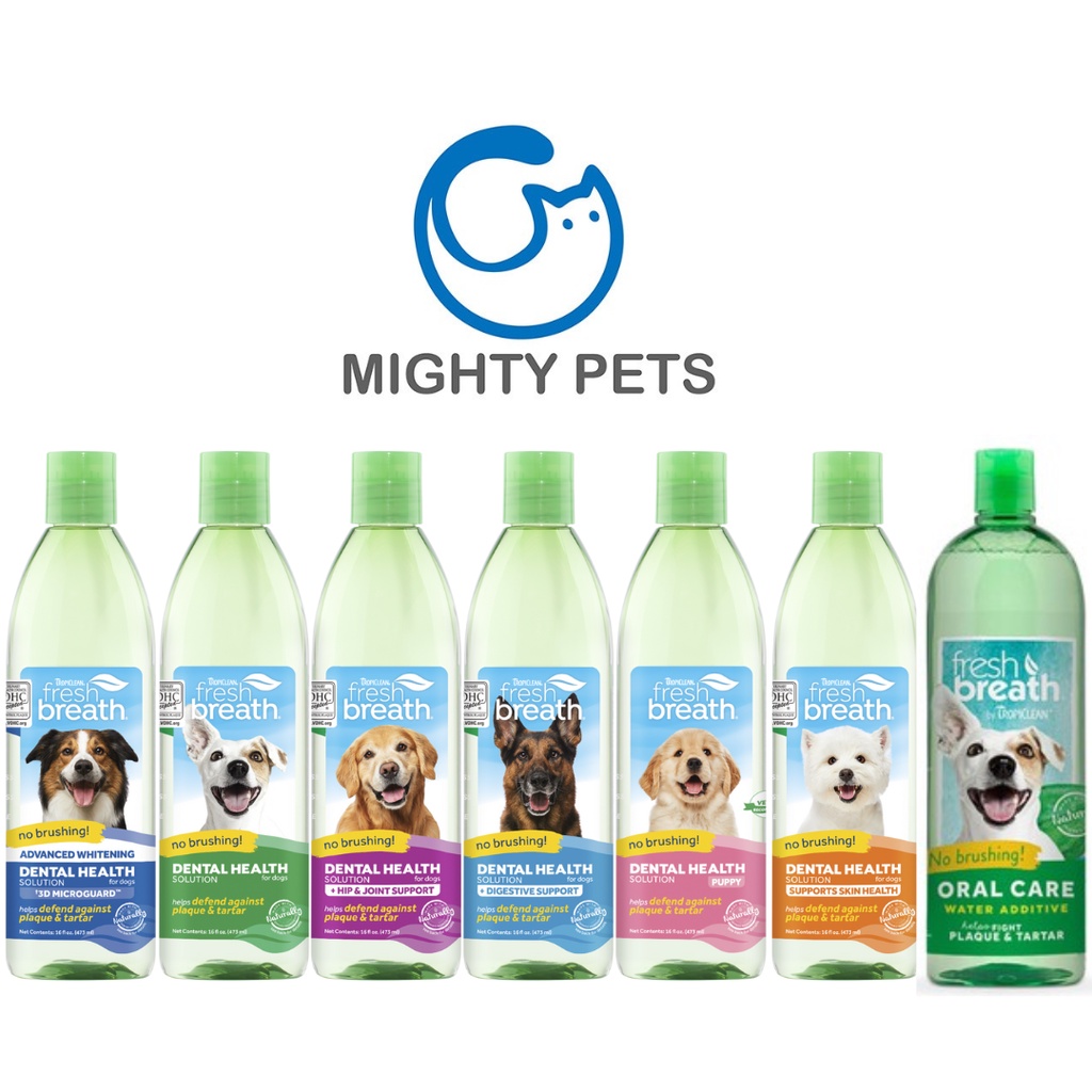 TropiClean Fresh Breath Dental Health Solution for Dogs / Puppy , 16oz