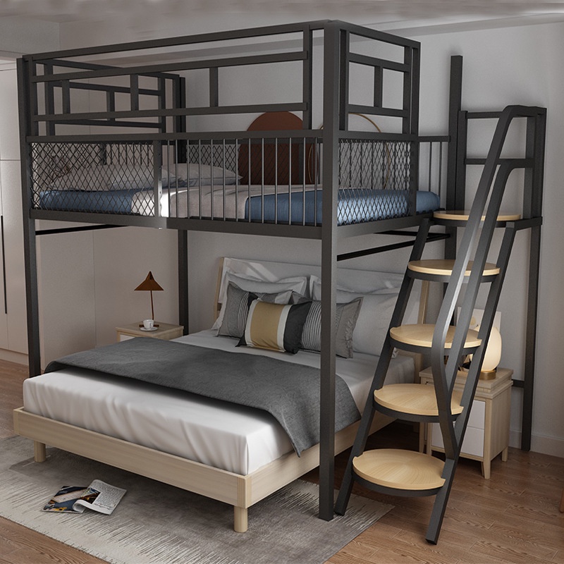 Loft loft bed multifunctional space saving elevated bed apartment