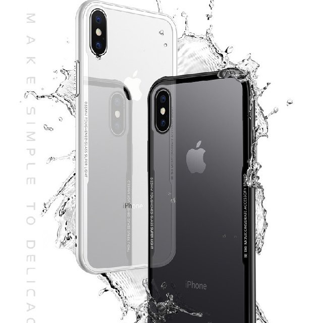 0 55mm Toughened Glass Super Light Silicon Case For Iphone X Iphone 8 Shopee Singapore
