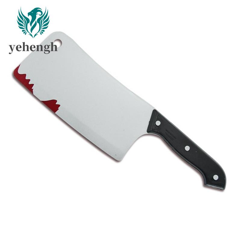 Bloody Cleaver, Fake Knifes Realistic Kitchen Cleaver Prop for