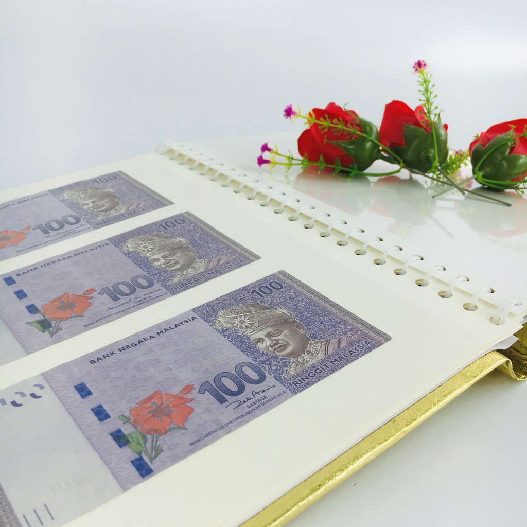 Shop Malaysia Ready Stock Photo Album Diy Self Adhesive Gambar Album Duit Hantaran Kahwin Buku Mas 20 Pages Shopee Singapore