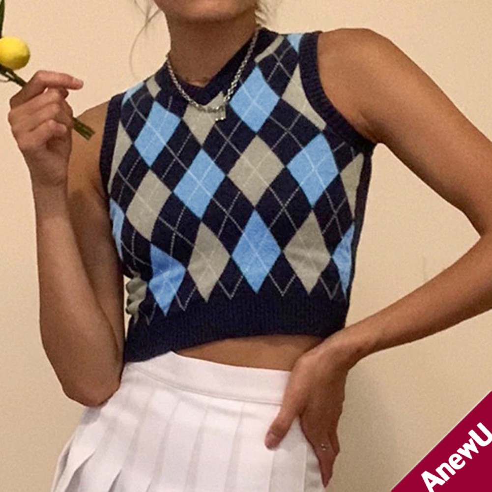 cropped sweater vest