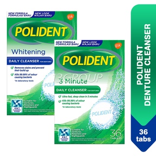 Image of Polident Daily Denture Cleanser 3 Minute / Whitening, 36s