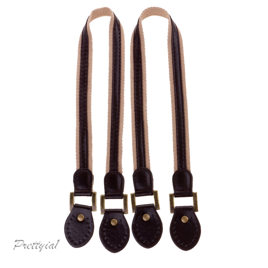 Pair 58cm PU Leather Handles for Handbag DIY Bag Accessories Straps Sewing Craft
