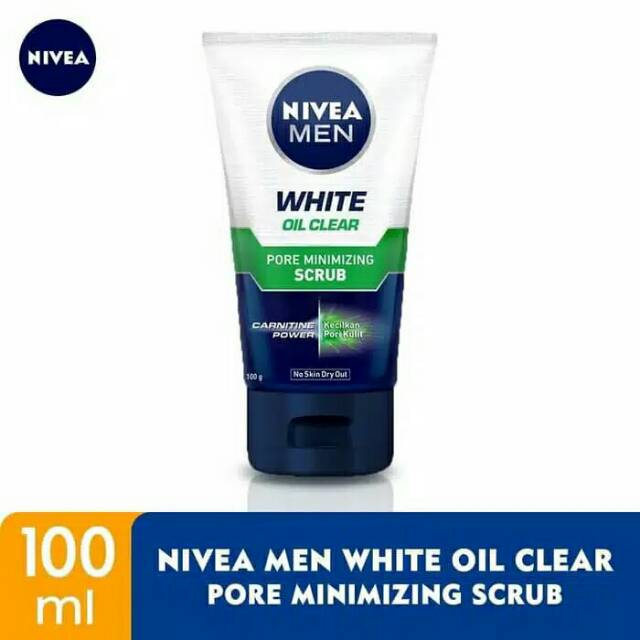 nivea men white oil clear scrub