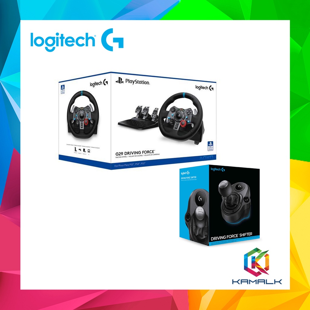 Next Gen Logitech G29 Driving Force Racing Wheel with Force Shifter for