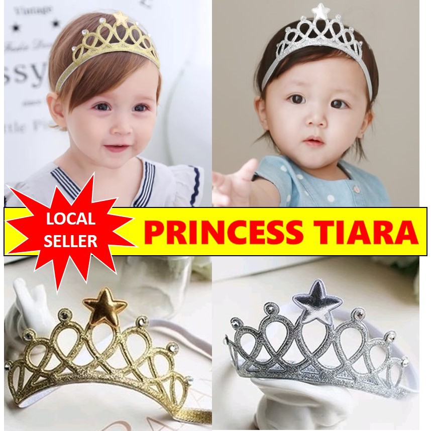 baby tiara gold
