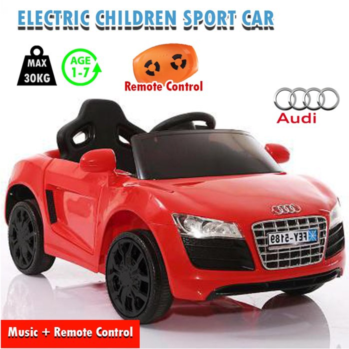 Electric Children Ride On Audi Sport Car Remote Rechargeable Kereta Elektrik Kanak Kanak Remote Control Car Shopee Singapore