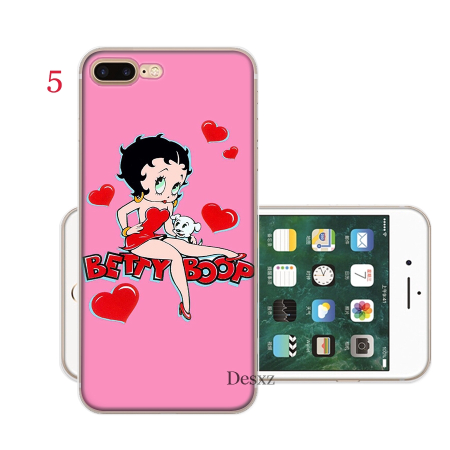 Phone Case Betty Boop Cartoon For Iphone 5 Se 6 6S 7 8 X Plus Cover |  Shopee Singapore