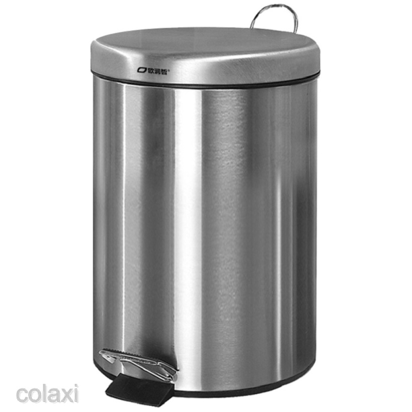 [COLAXI] Step On Trash Can with Lid Office Kitchen Washroom Dustbin