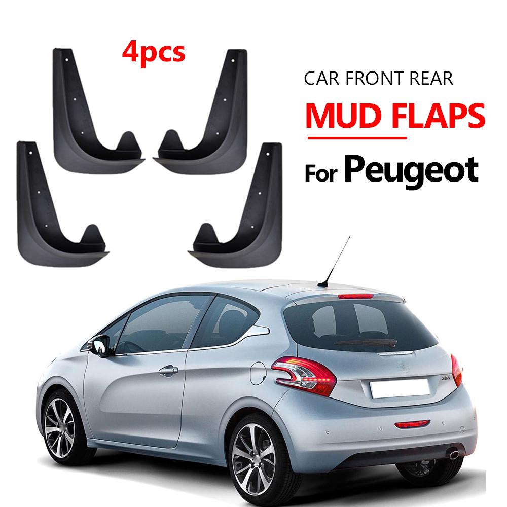 1 2r For Peugeot 207 Set Moulded Mudflaps 4 X Mud Flaps Front