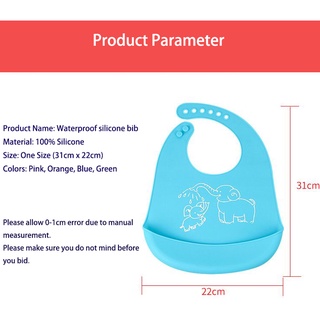 【SG hstvBB】Baby food catcher Food Grade Silicone Adjustable Baby Bib Waterproof #4
