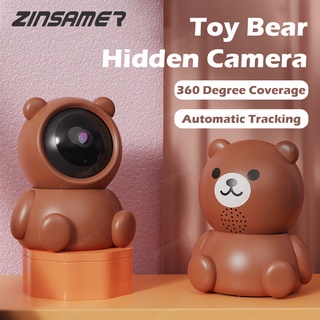 [ZINSAMER] Smart Auto Tracking Camera Toy Bear CCTV Wireless Surveillance 360 Degree Control Security Camera