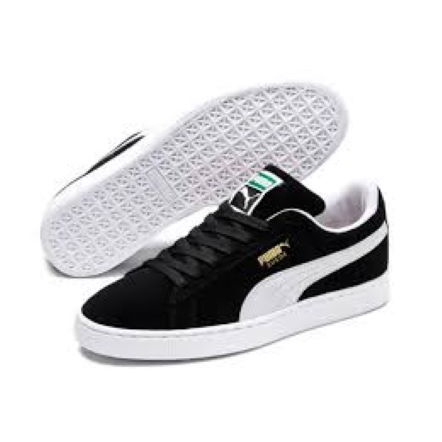 plain black puma trainers