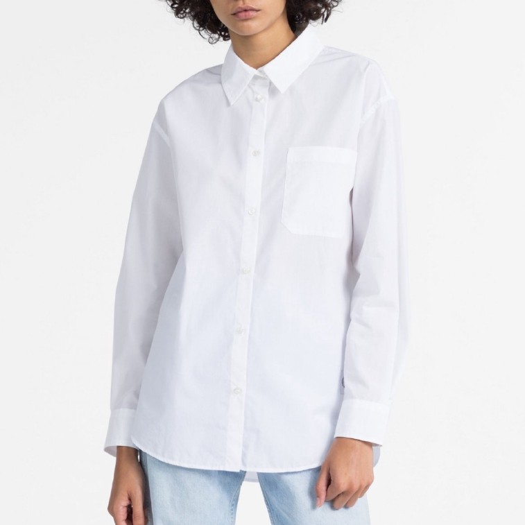 calvin klein white dress shirt womens