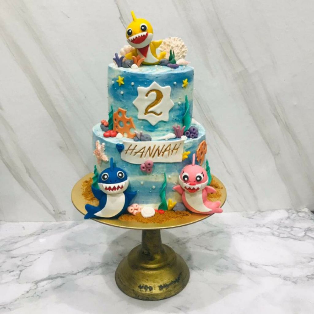 Baby Shark Two Tier Cake Shopee Singapore