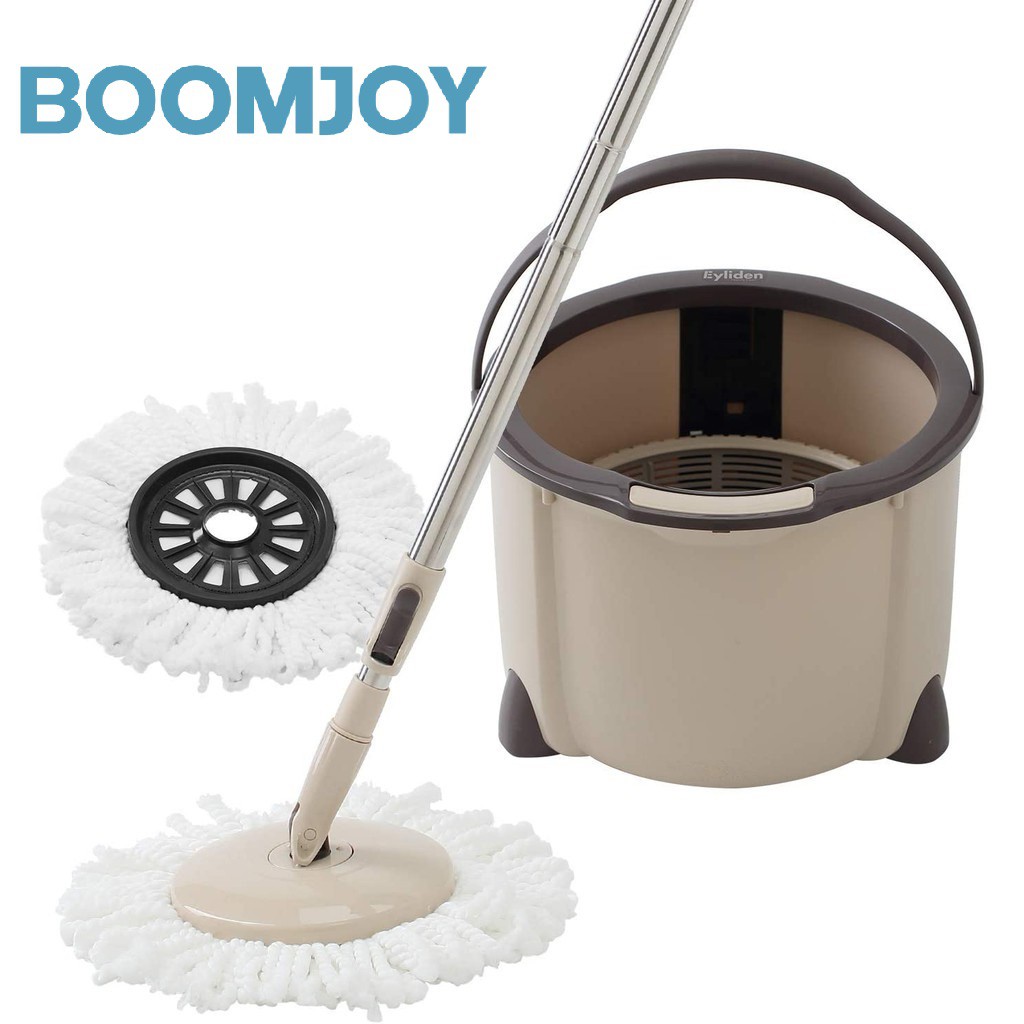 BOOMJOY Single Spin Mop, Powerful Mop cleaning Bucket With 360