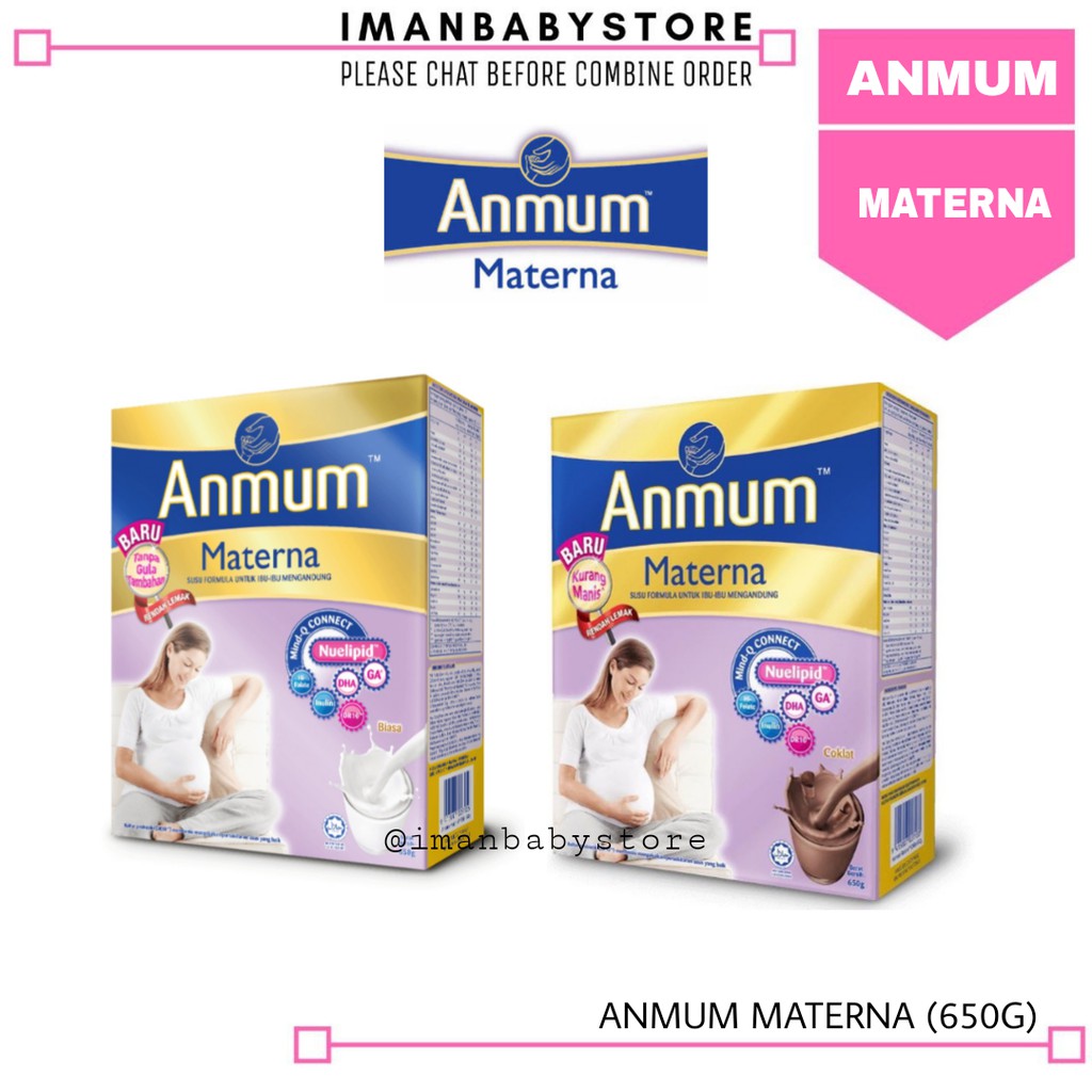 Shop Malaysia Anmum Materna 650g Plain Chocolate Shopee Singapore
