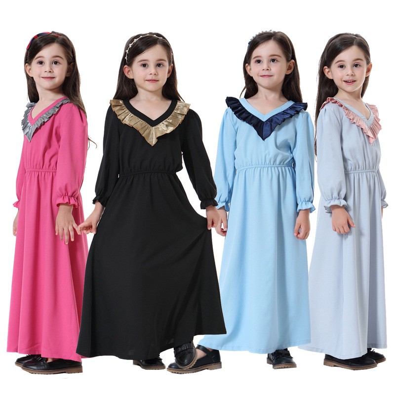 ROCKYSTUDIO Muslim girl dress Baju  Raya Baju  Kurung  