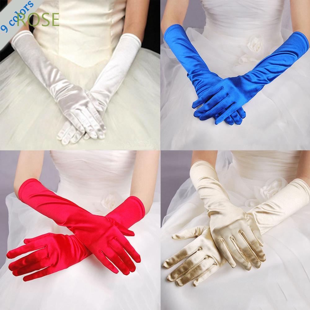 long fabric gloves