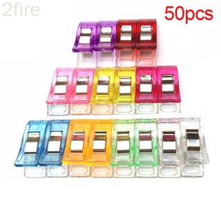 50pcs/set Clip Plastic Sewing Fabric Clamp Quilting Crochet Color Clothespin DIY Knitting Clamp Color Random