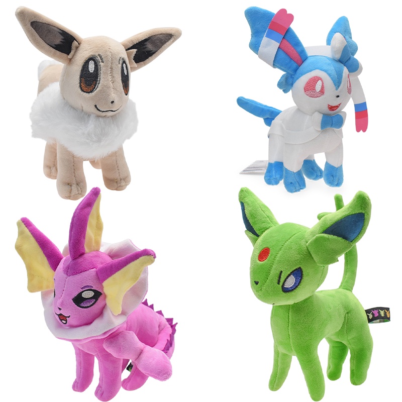 Pokemon Pikachu Plush Toys Eevee Sylveon Vaporeon Espeon Shiny Figurine Toys Anime Soft Stuffed Dolls Shopee Singapore