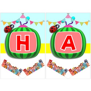 Bunting Banner - Cocomelon - Happy Birthday | Shopee Singapore