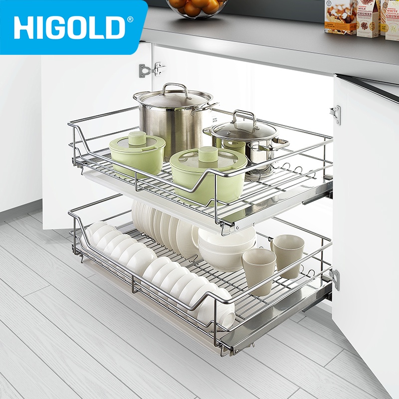 HIGOLD Kitchen Pull Out Basket 304 Stainless Steel of Kitchen