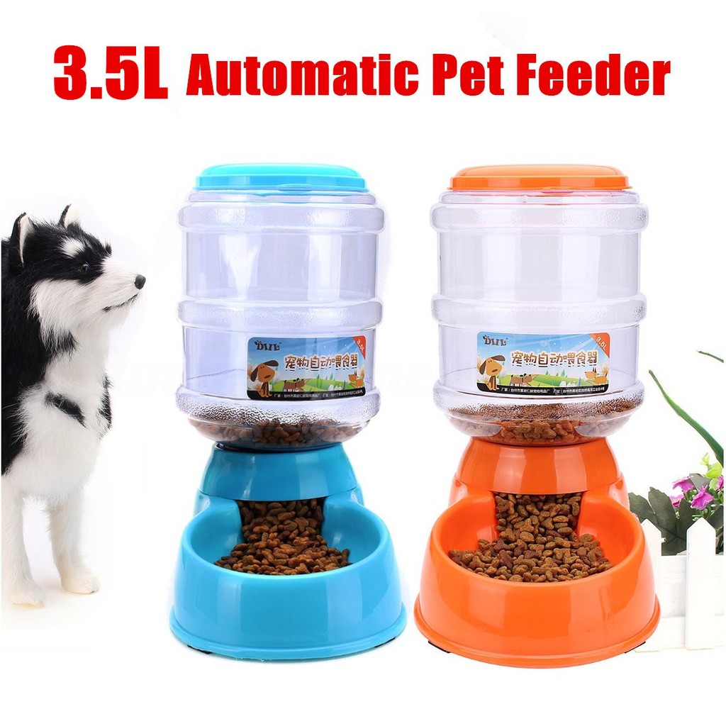 3 5l Large Automatic Pet Dog Cat Food Drink Dispenser Shopee