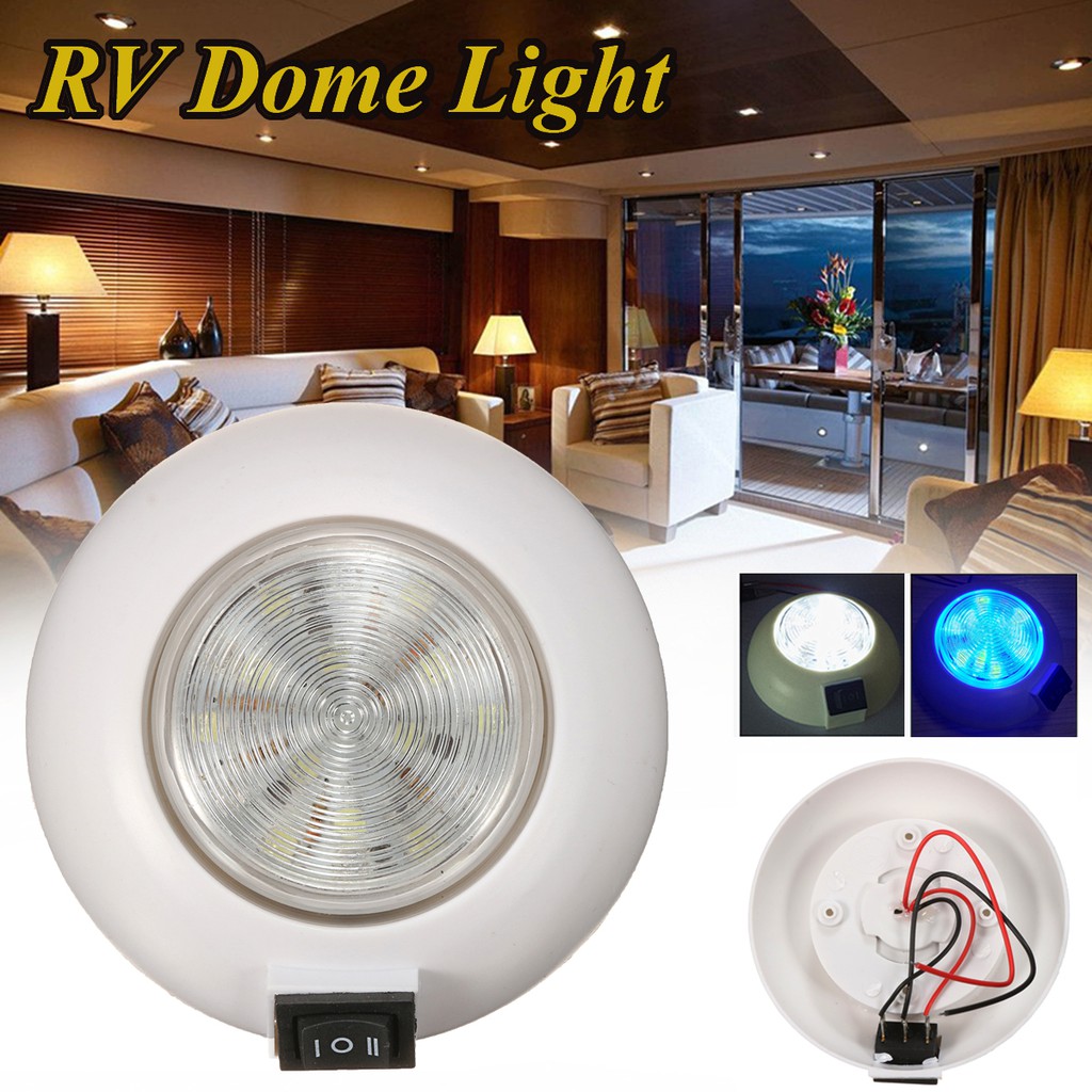 12v 3w Dual Blue Red White Led Car Boat Interior Roof Light