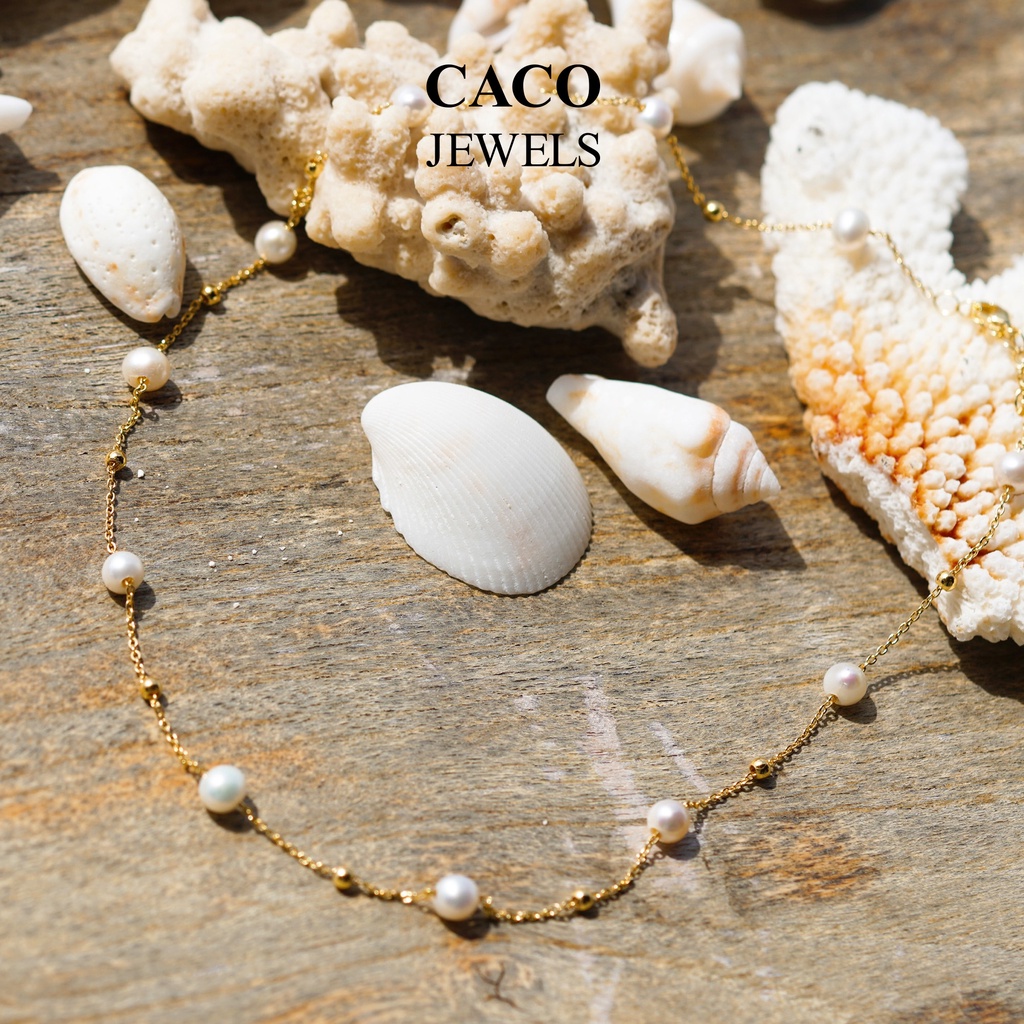 CACO Freshwater Pearl Necklace 18K Gold Plated ”Galaxy” (1 Piece)