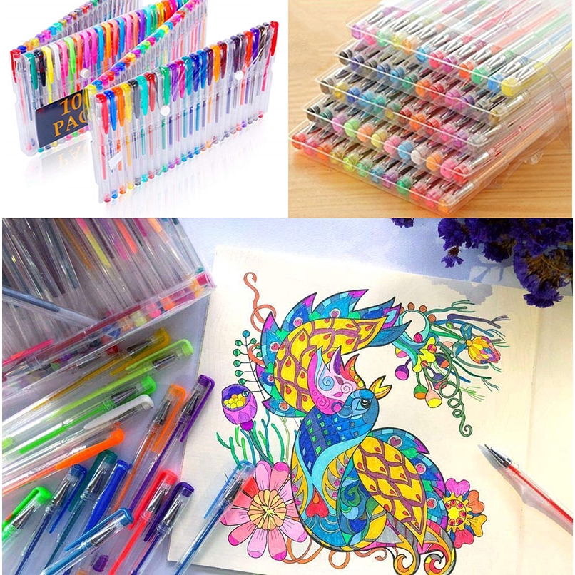 glitter colouring pens