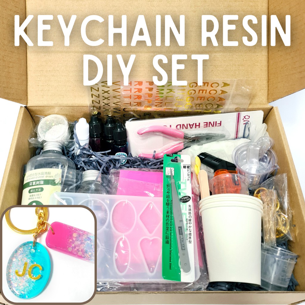 Epoxy Resin Keychain DIY Kit Set Free Video Guide Shopee Singapore