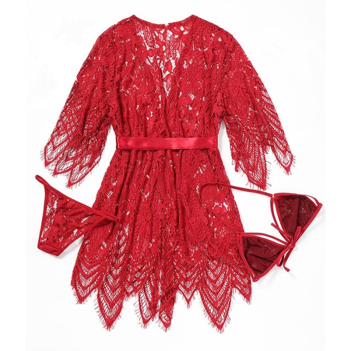 Lingerie SEXY LINGERIE KIMONO + BRA SET GSTRING Clothes BIKINI A180