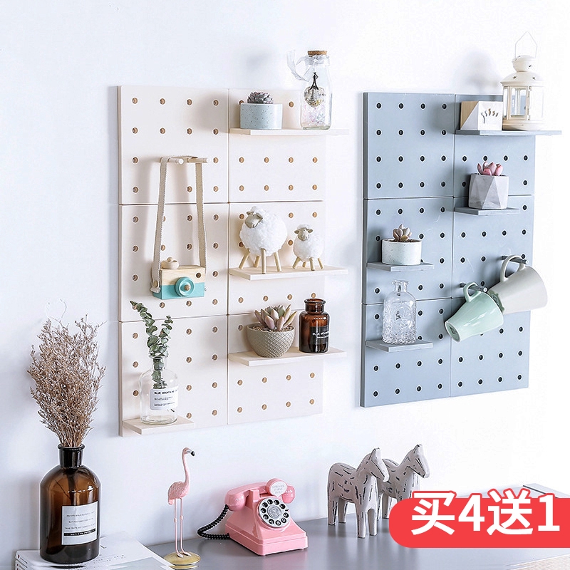 Rumah kreatif No punch dinding rak hidup bilik tidur Rumah kreatif No punch dinding rak hidup bilik tidur