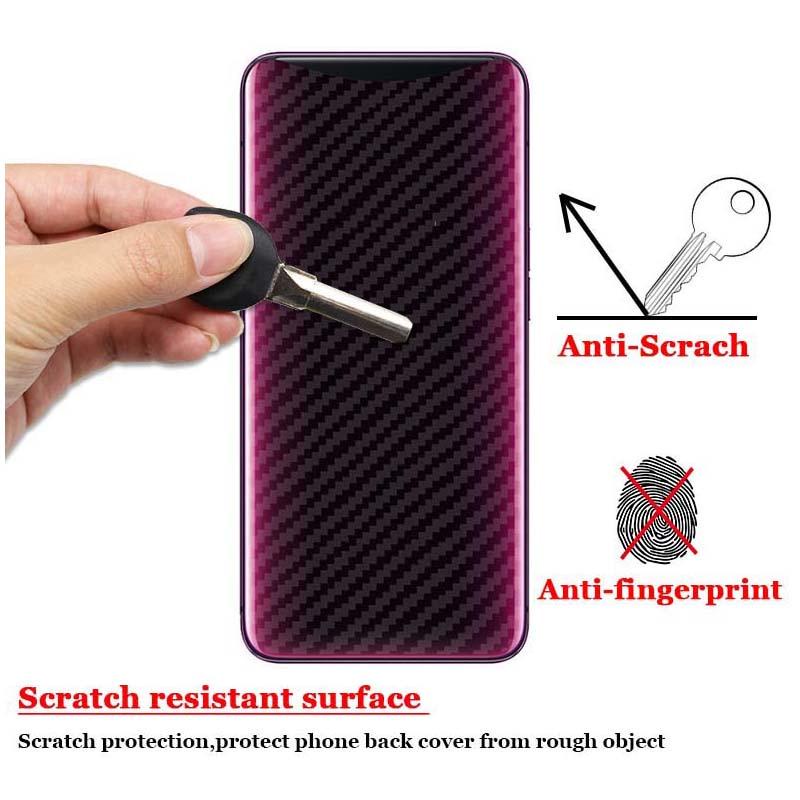 For Xiaomi Pad 5 / Pro 5pro 11” 1 Set = Back Rear Carbon Fiber Film Sticker + Clear Front Tempered Glass Screen Protector Guard