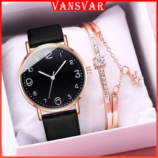 Women Watches Ladies Casual Arabic Numbers Leather Analog Quartz Wristwatches