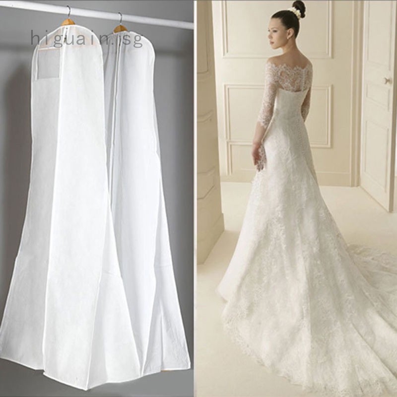 White Extra Large Wedding Dress Bridal Gown Garment Breathable