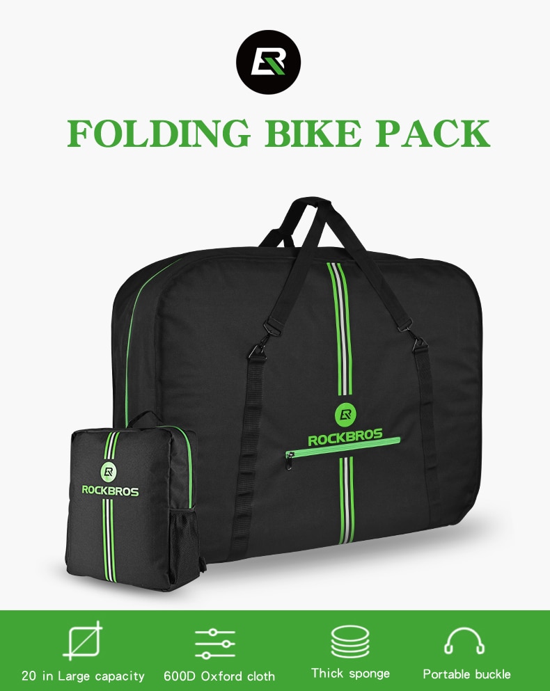 rockbros folding bike carry bag