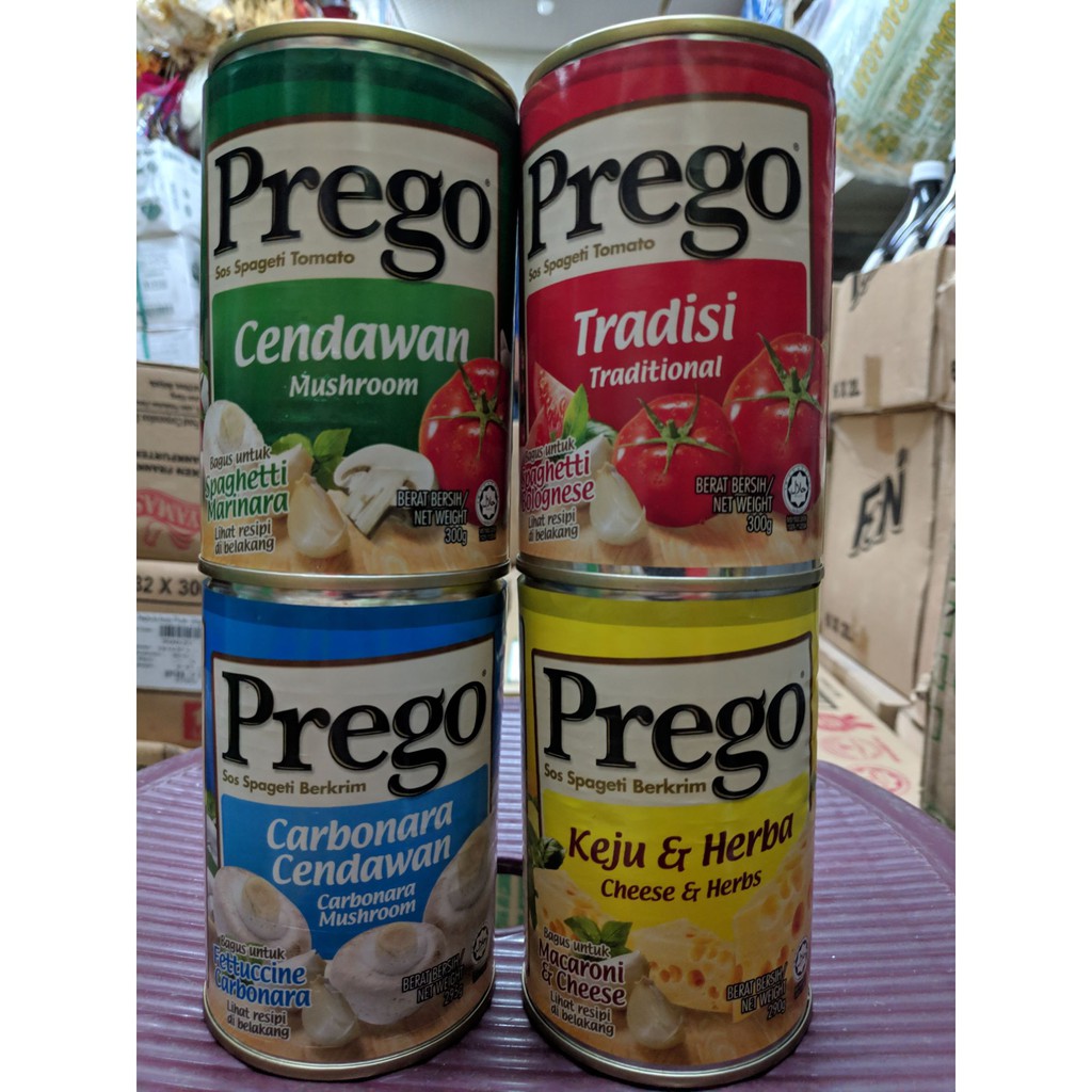 Prego Pasta Sauce Carbonara Mushroom Tomato Cheese Herbs Mushroom 290g 300g Shopee Malaysia