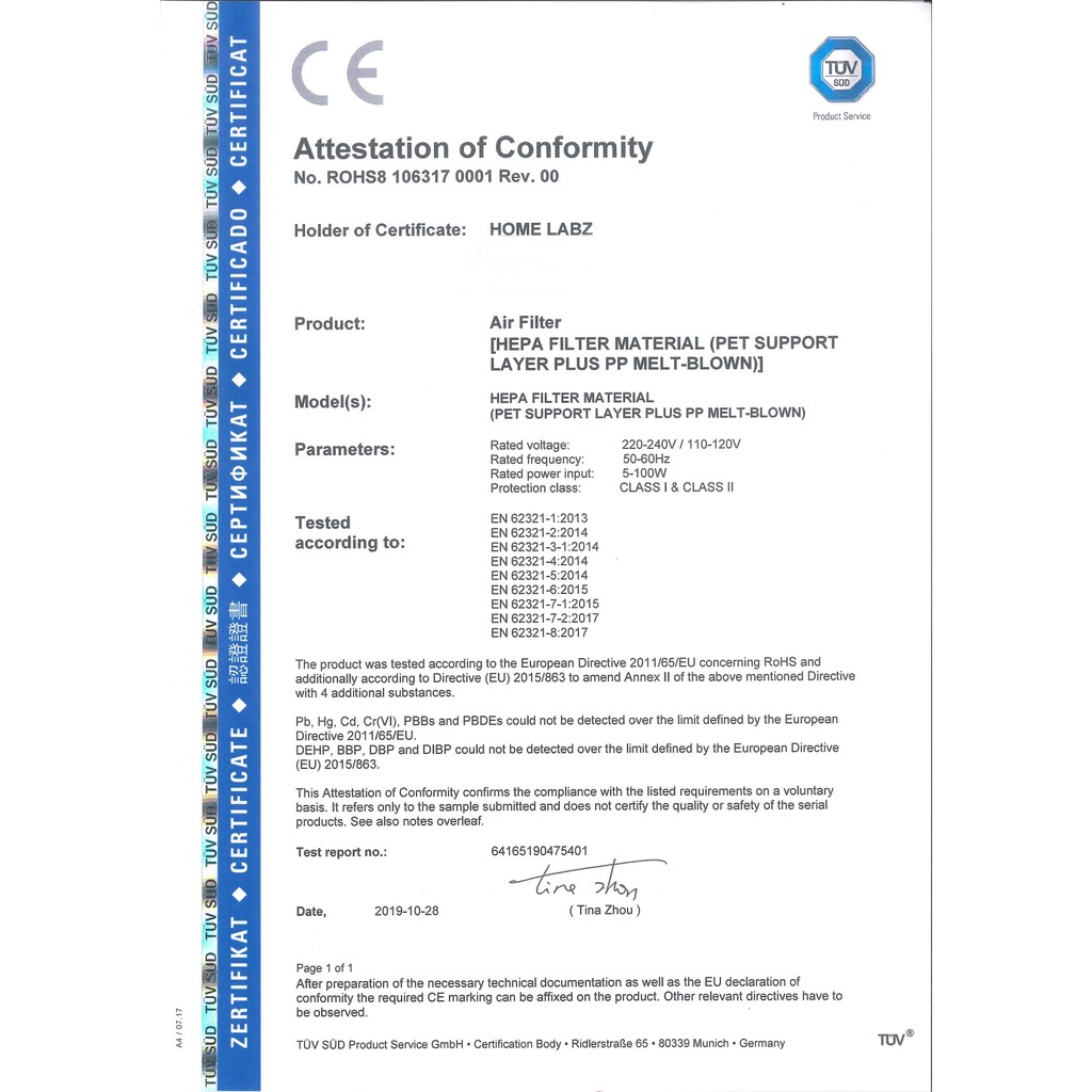 Xiaomi Mijia Car Air Purifier Compatible Filter Upgraded Enhanced Version Certified Air Filter Homelabz Shopee Singapore