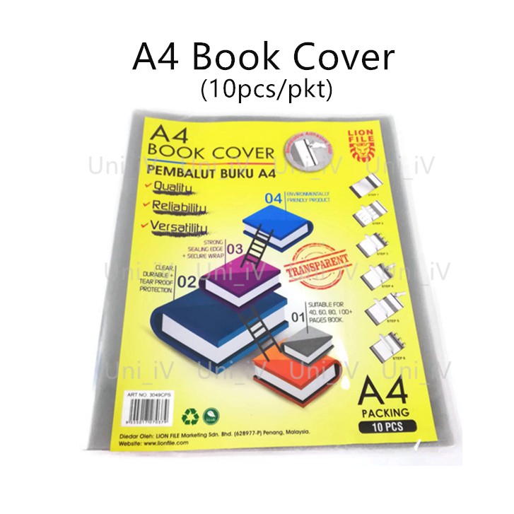 Shop Malaysia Clear Plastic Book Cover Protector Pembalut Buku A4 10sheets Pkt Shopee Singapore