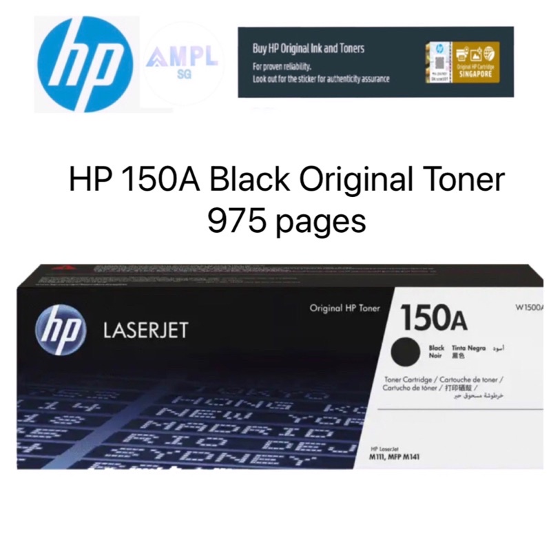 Genuine Hp 150a Black Original Laserjet Toner Cartridge W1500a For M111w M141w Hp 150 150 1500 W1500 Hp 150a 111 141 Shopee Singapore