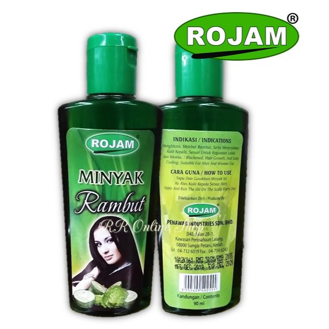 Rojam Minyak  Rambut  Hair Oil 90ml Shopee Singapore