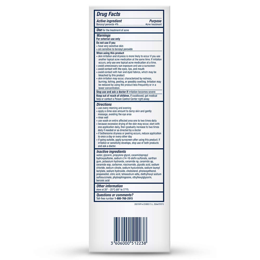 cerave acne foaming cream cleanser benzoyl peroxide