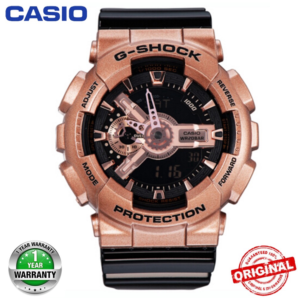 g shock ga 110 gold black